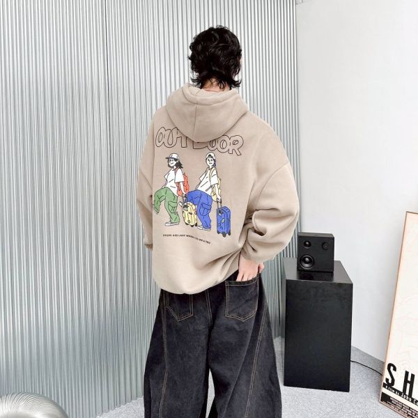 OUTDOOR雙人旅行刷毛帽Tee 