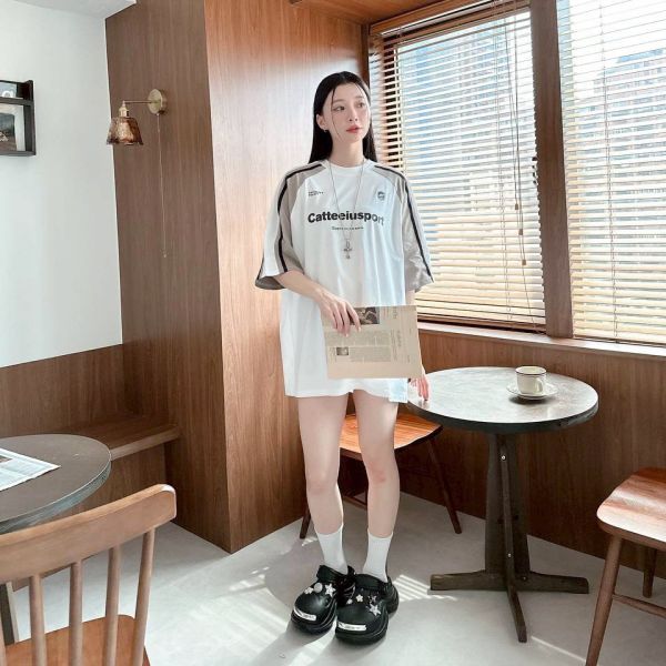 【SORONA®現貨】賽車風拼接涼感Tee 