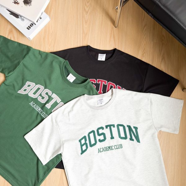 【現貨】BOSTON刺繡短Tee 
