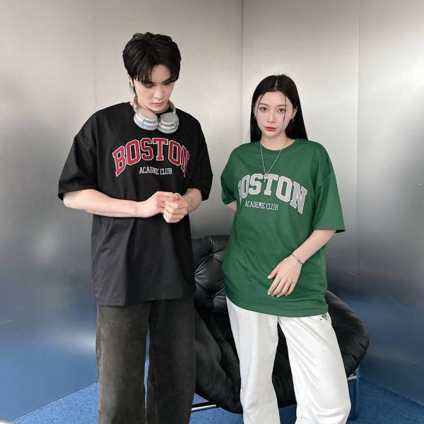 【現貨】BOSTON刺繡短Tee 