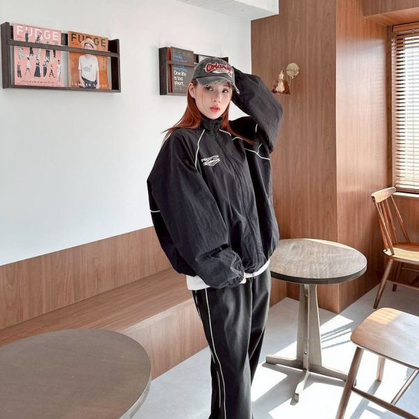 【現貨】PERCEPTION小立領拼接風衣外套 