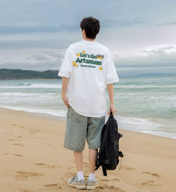 發泡啤酒露營短Tee 