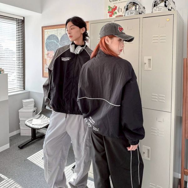 【現貨】PERCEPTION小立領拼接風衣外套 