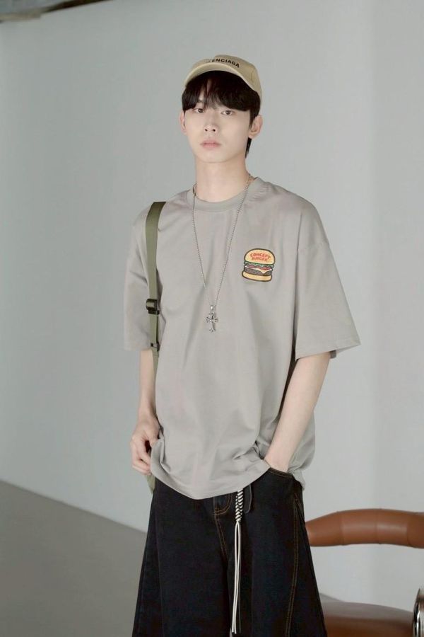 【SORONA®】LIGHTMEALS漢堡印花涼感短Tee 