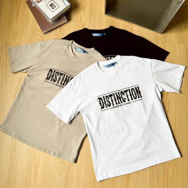 Distinction剝落字體美式印花短Tee 