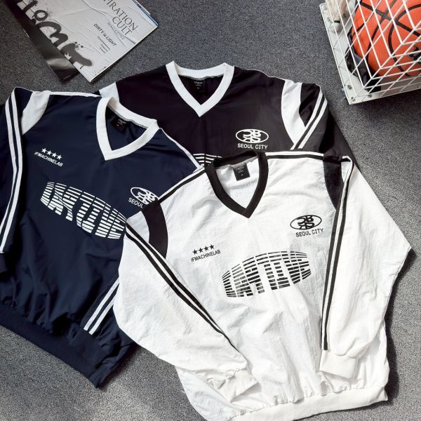 【現貨】美式條紋字V領風衣 