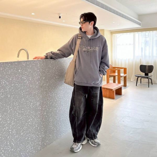 Richand刺繡刷毛帽Tee 