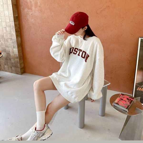 【現貨+預購】BOSTON印花刷毛大學Tee 