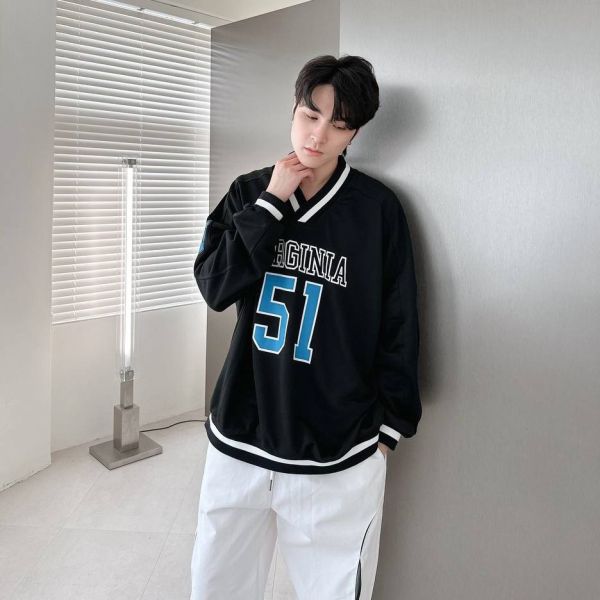 VIRGINIA 51V領撞色棒球大學Tee 