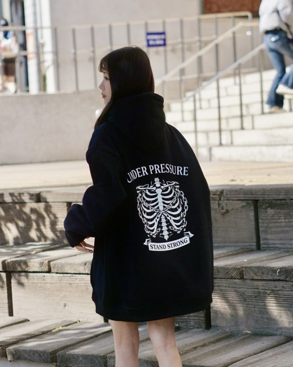 現貨【牛奶暖絨】美式肋骨鎖鏈牛奶絨帽Tee 