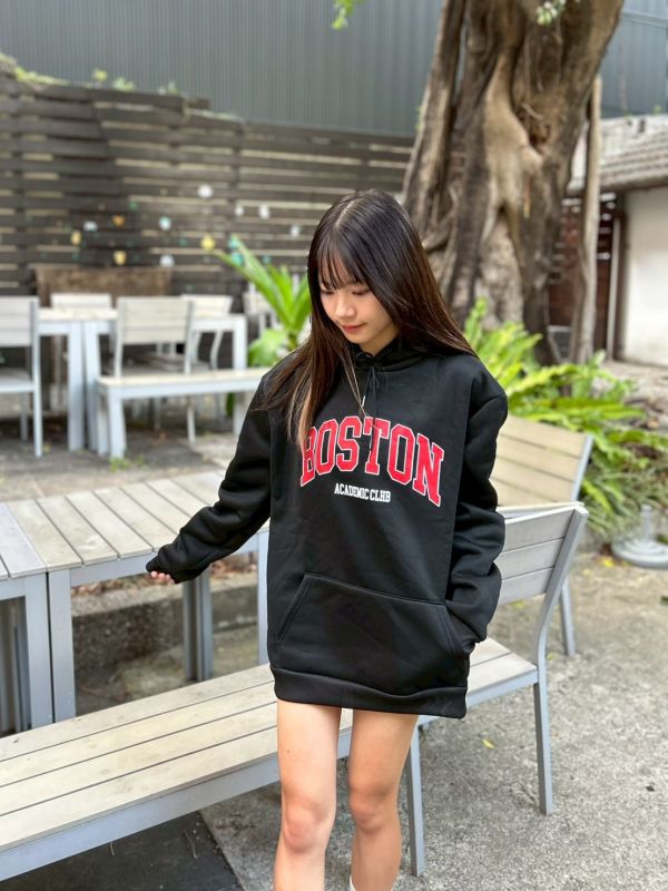 【現貨】BOSTON刷毛帽Tee 