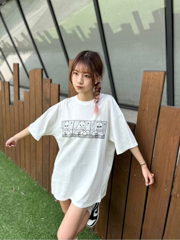 三格河馬表情Tee 