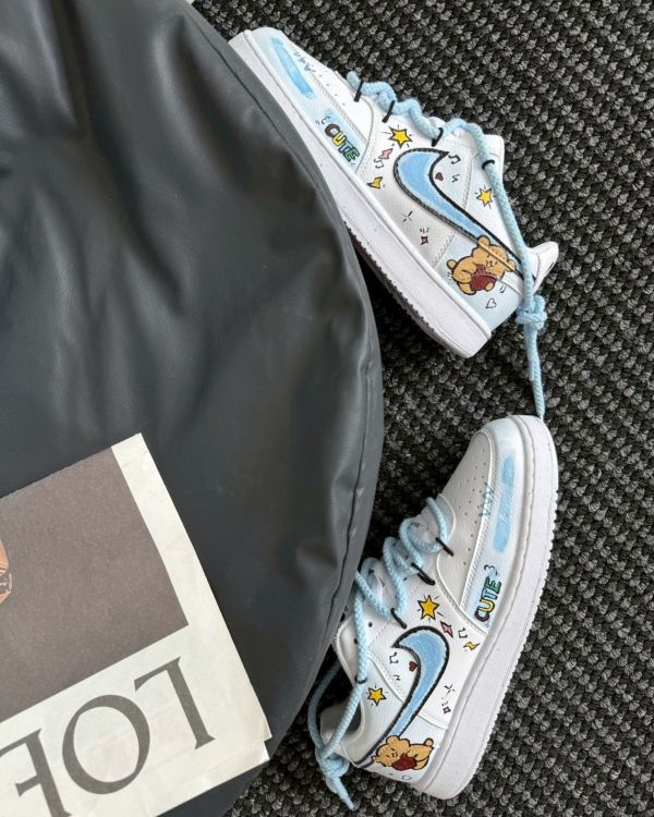 【訂製款】Nike Court Vision1小熊塗鴉日記 - 女款 