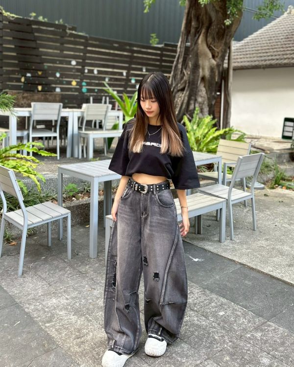 【現貨】反轉解構破壞彎刀褲 