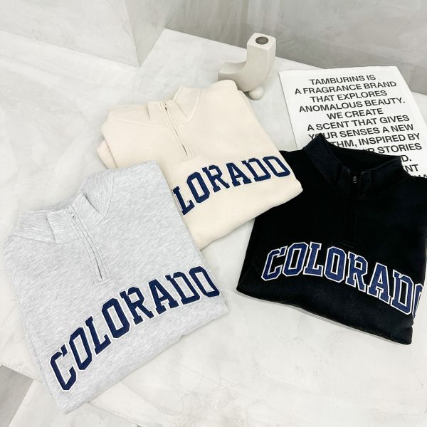 刺繡COLORADO立領長Tee 