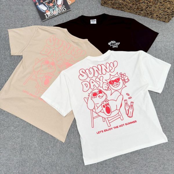 【現貨】SUNNY DAY日光浴狗狗印花短Tee 
