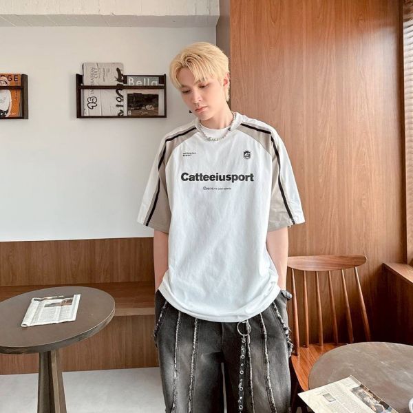 【SORONA®現貨】賽車風拼接涼感Tee 