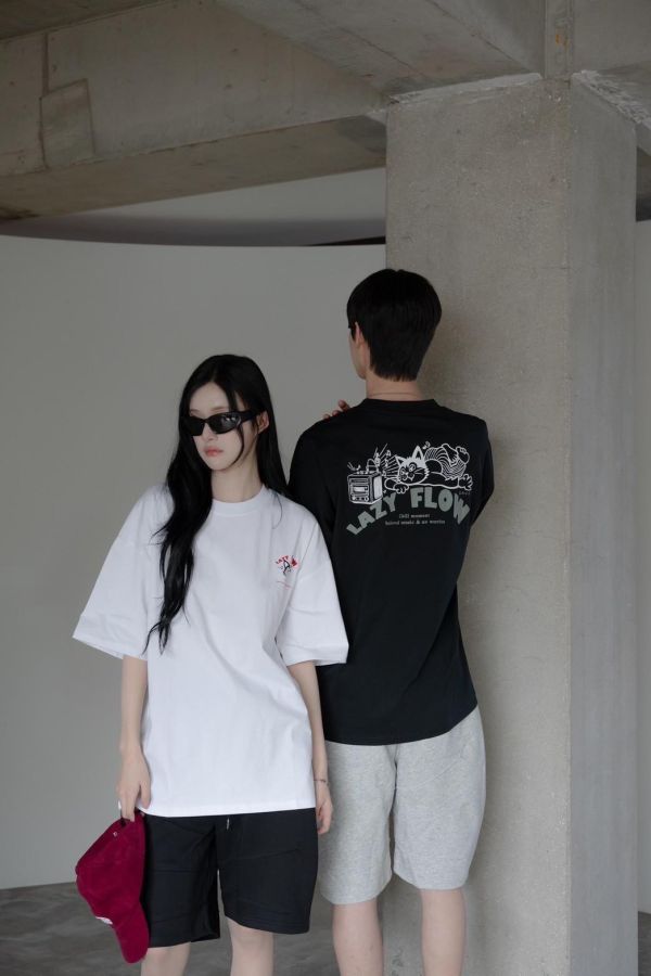 【SORONA®】LAZY FLOW慵懶貓咪印花短Tee 