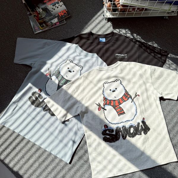 【現貨】SNOW熊熊雪人塗鴉感印花短Tee 