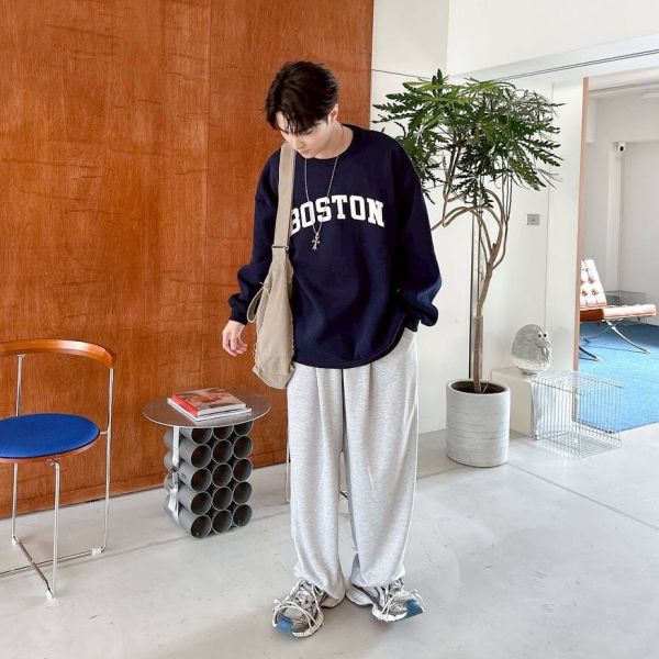 【現貨+預購】BOSTON印花刷毛大學Tee 