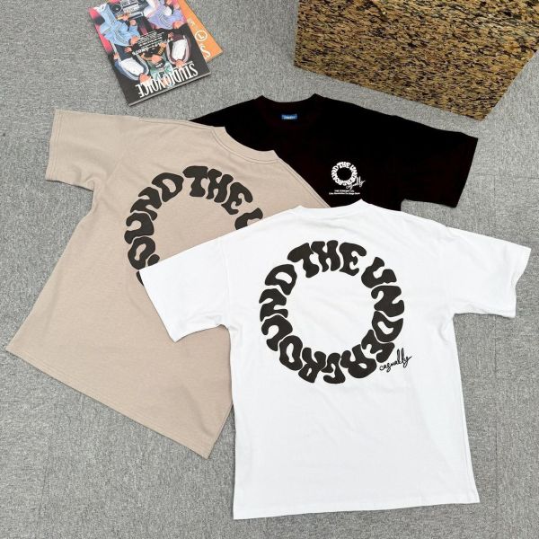 環繞字體發泡短Tee 