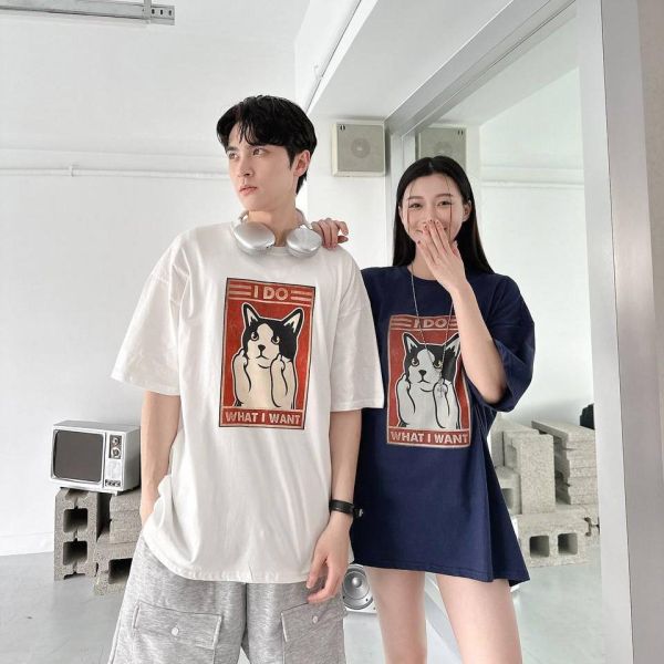 【現貨】I DO中指狗狗問候短Tee 