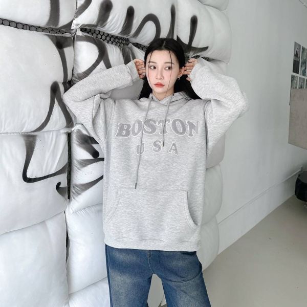 BOSTON勾毛刷毛帽Tee 