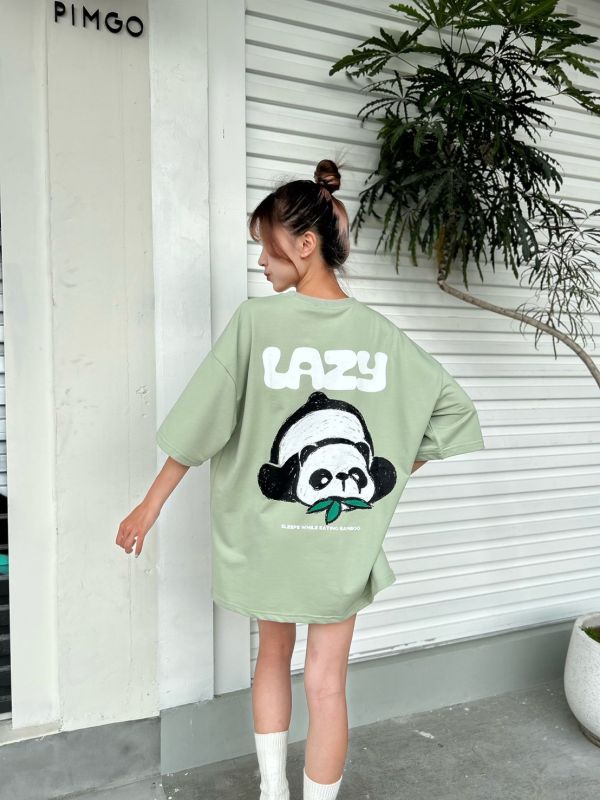 【現貨】LAZY 懶散熊貓塗鴉Tee 