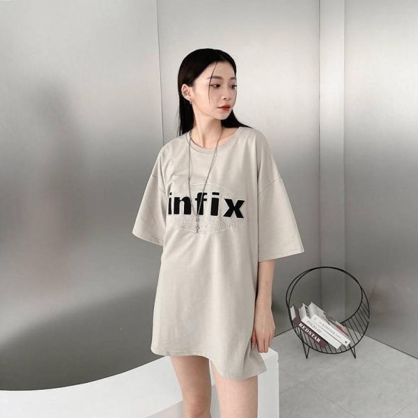 【現貨】infix刺繡水洗感短Tee 