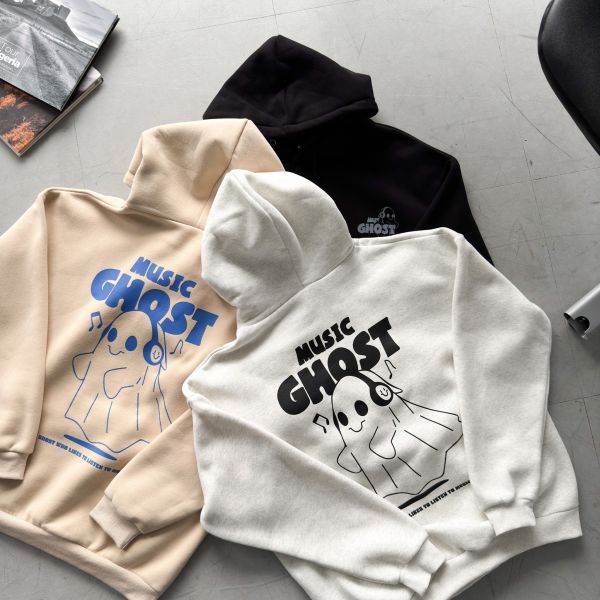 【現貨】GHOST音樂幽靈刷毛帽Tee 