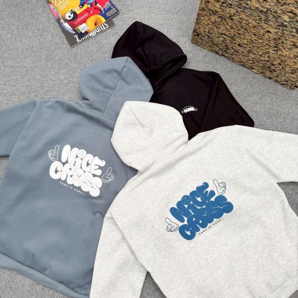 Nice CROSS發泡手勢刷毛帽Tee 