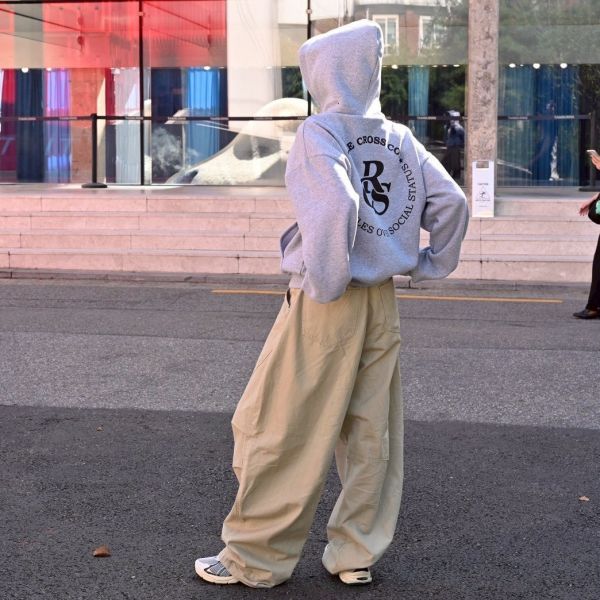 CRS圓環刺繡寬短刷毛帽Tee 