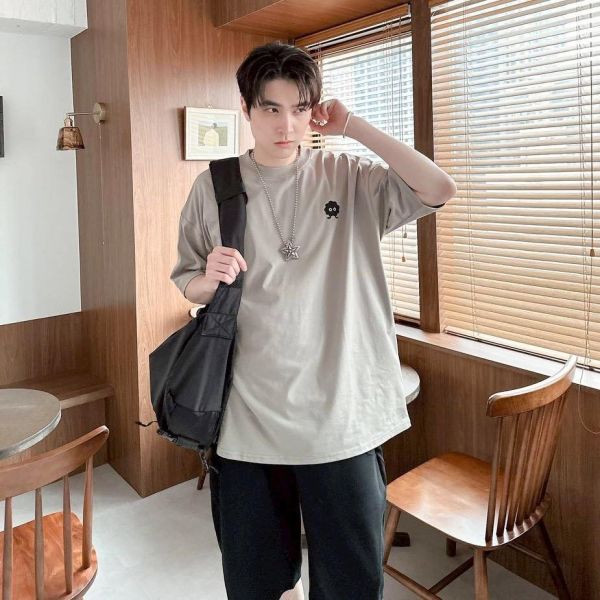 【SORONA®】煤炭球刺繡涼感短Tee 