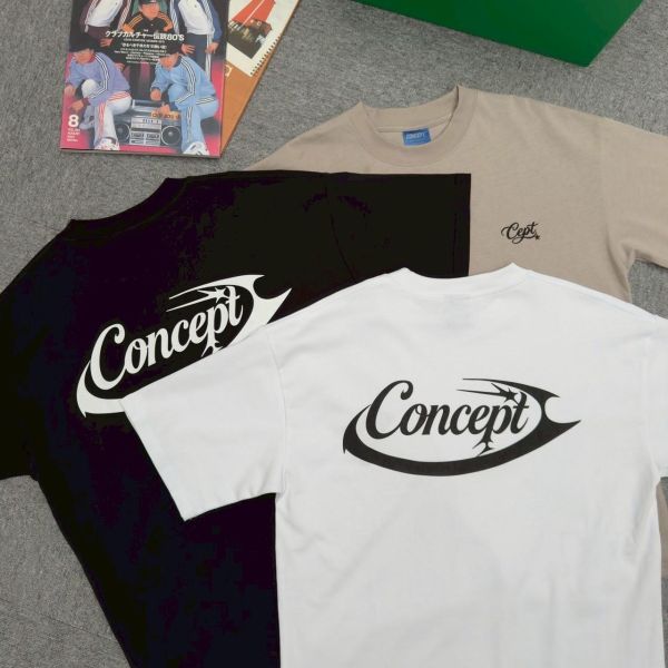 concept Y2K尖刺印花短Tee 