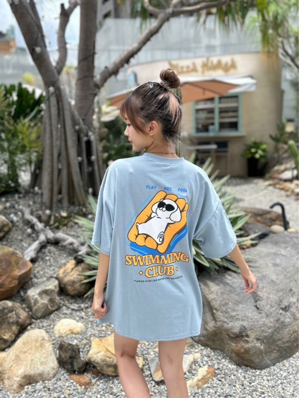 【現貨】SWIMMING CLUB充氣墊日曬狗狗Tee 