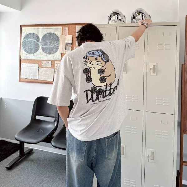 【現貨】dumbbell田鼠健身塗鴉短Tee 