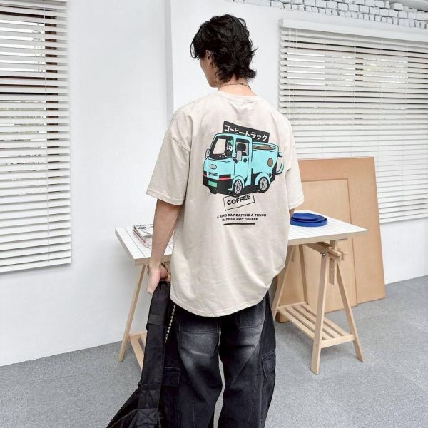 【現貨】日文咖啡卡車印花短Tee 