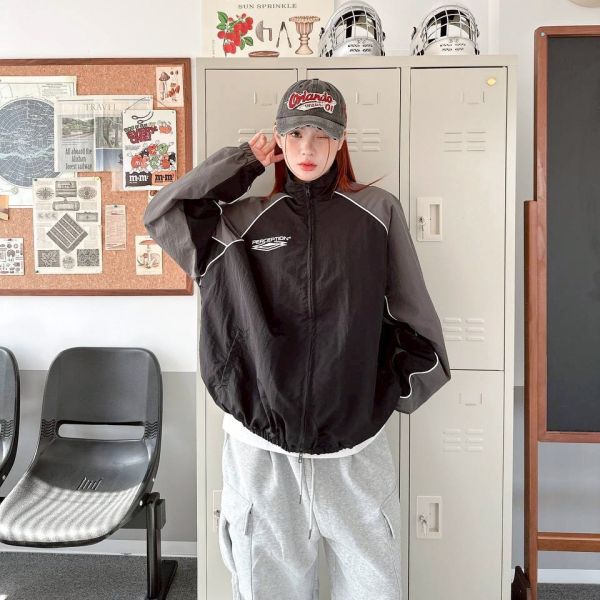 【現貨】PERCEPTION小立領拼接風衣外套 