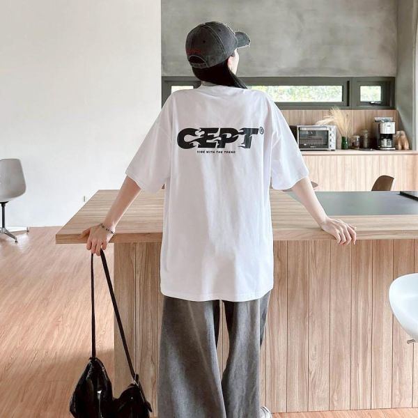 【現貨】火焰字體厚版膠印短Tee 