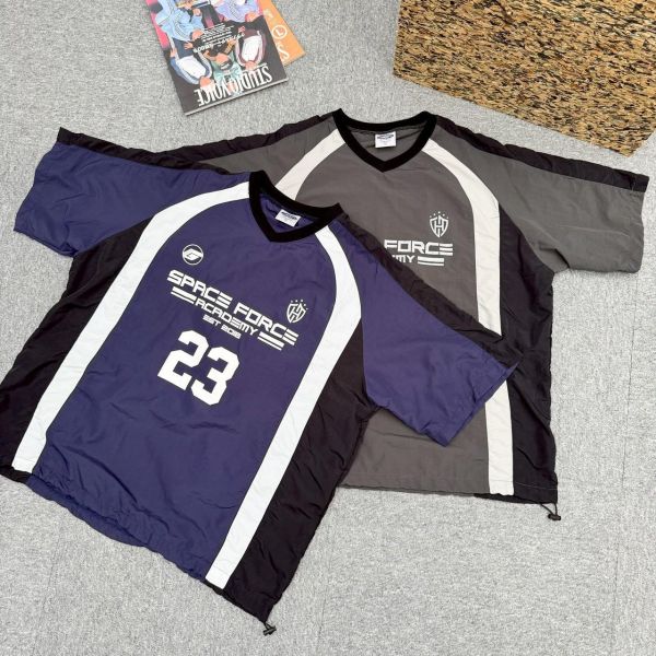 【現貨】space force 23撞色肩袖束口風衣 