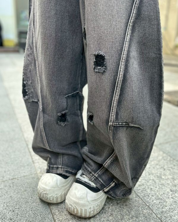 【現貨】反轉解構破壞彎刀褲 