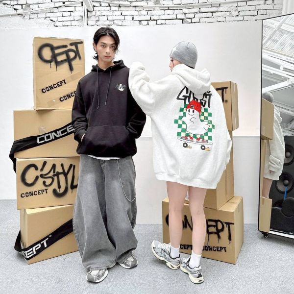 【現貨】GHOST REAL棋盤格滑板幽靈刷毛帽Tee 