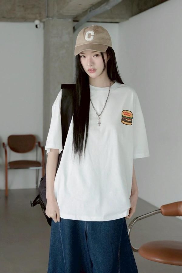 【SORONA®】LIGHTMEALS漢堡印花涼感短Tee 