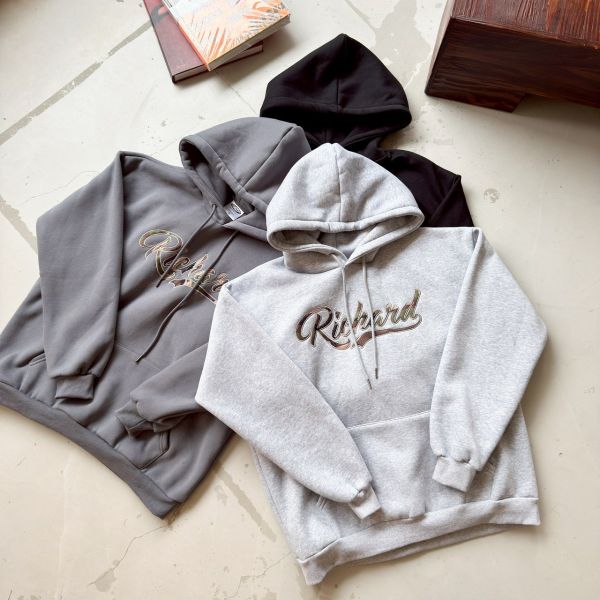 Richand刺繡刷毛帽Tee 