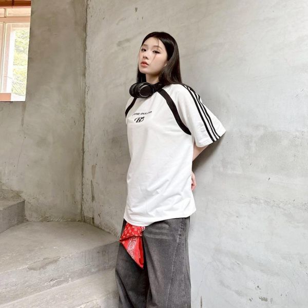 【現貨】BANG OUILUO拼接短Tee 