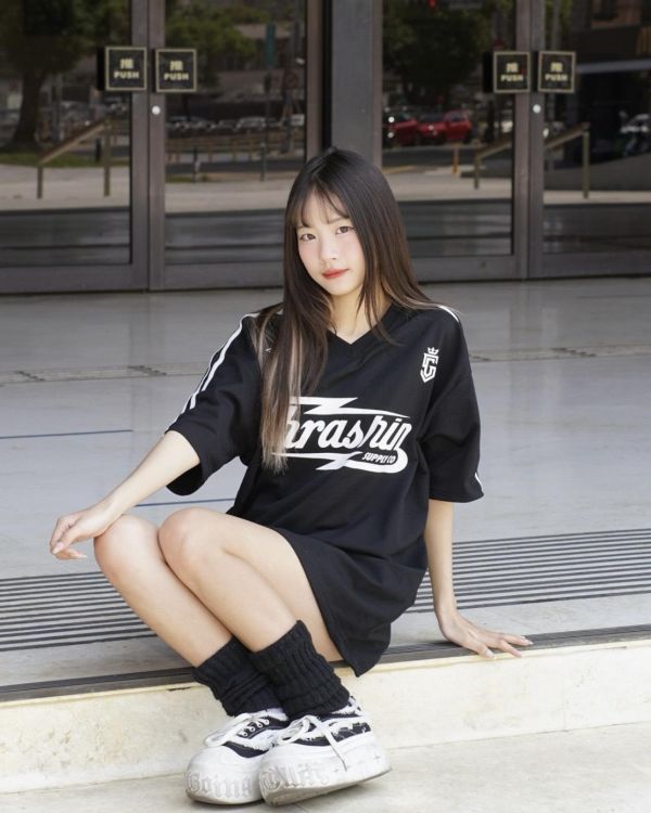 【現貨】Thrashin肩袖撞色賽車風短Tee 