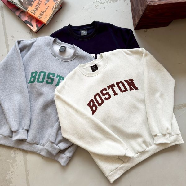 【現貨+預購】BOSTON印花刷毛大學Tee 