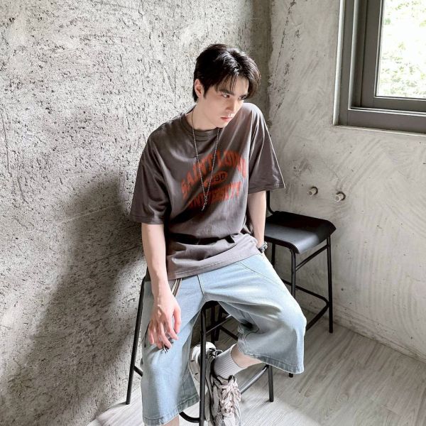 SAINT LOUIS 波點文字Tee 