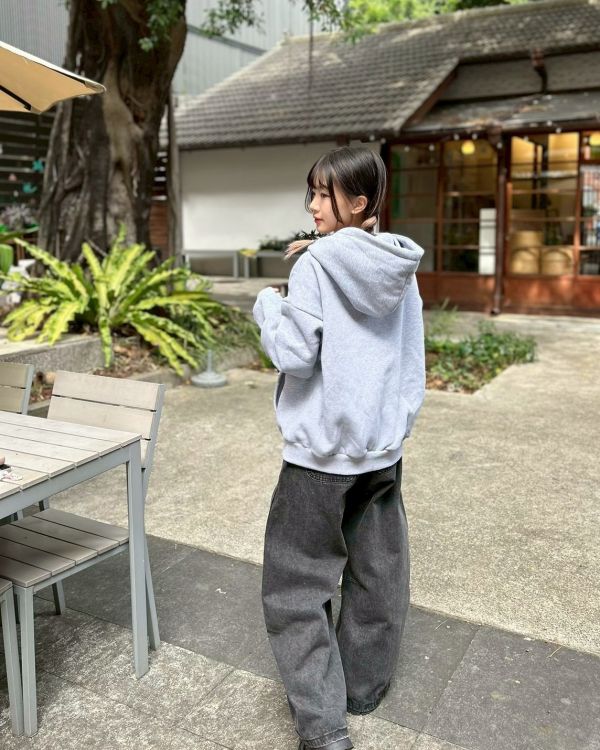 【現貨】雙拉鍊寬短版連帽棉外套 