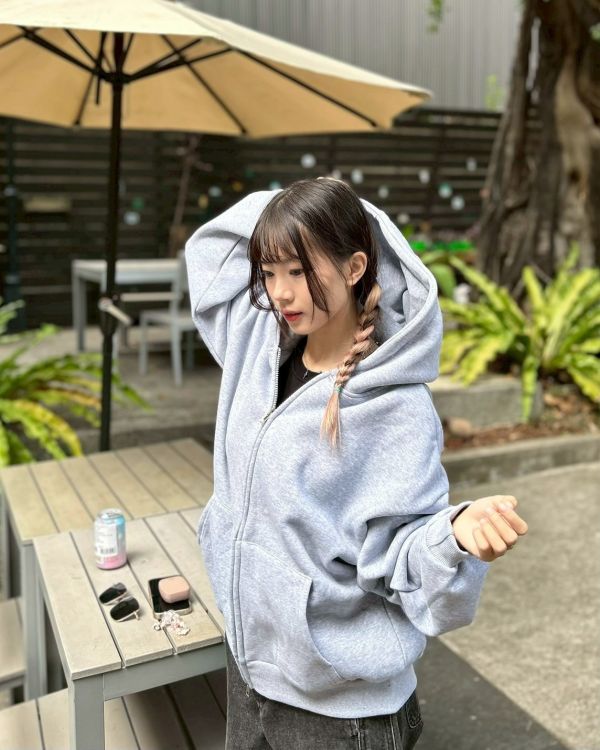 【現貨】雙拉鍊寬短版連帽棉外套 